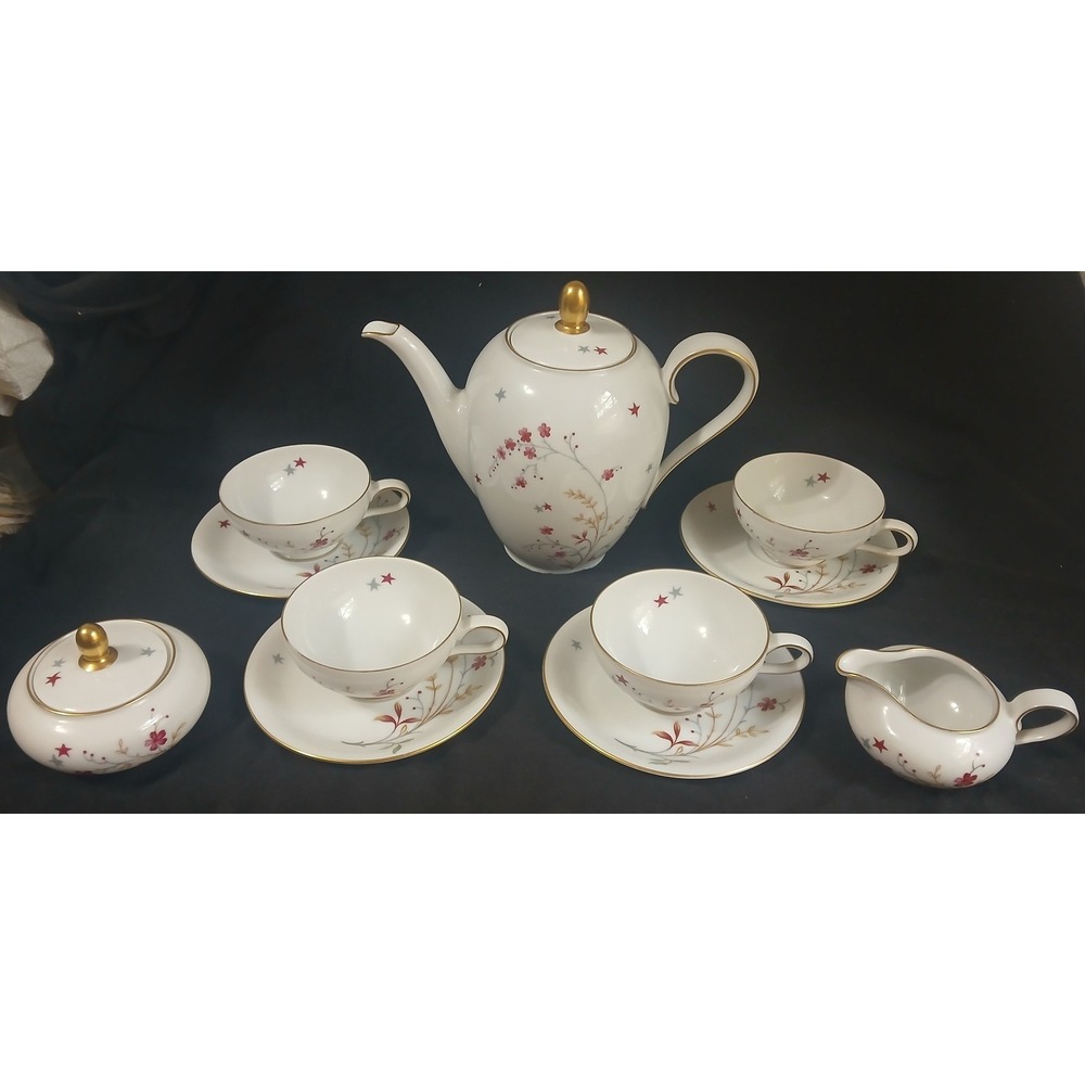 Vintage Eschenbach Bavaria Germany Clarice Floral Tea Set 13 pcs Stamped W838 24